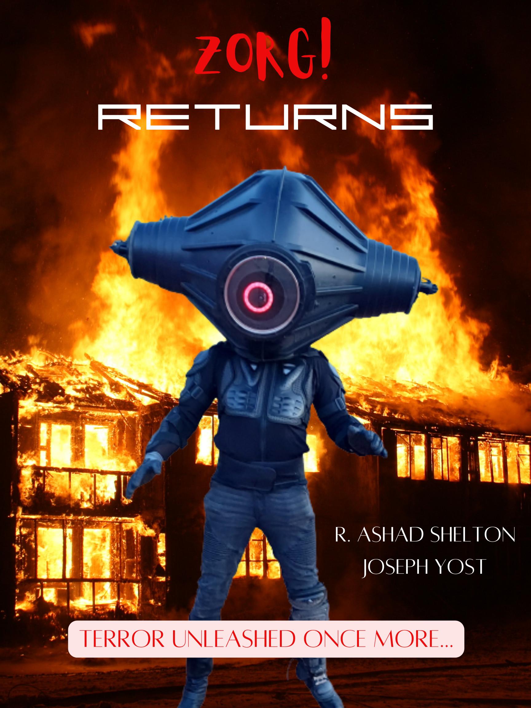 Jonathan Martin-Ives, Founder of RellianStorm Cinema presents Zorg Returns sci-fi short film poster by RellianStorm Cinema